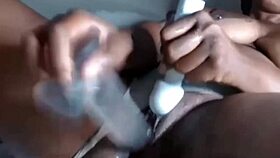 Horny Ebony Squirting Orgasm Shakes Ass Wildly with Creamy Pussy Explosion!