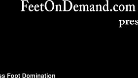 Jamie Gives Boyfriend Intense Footjob Domination In Trailer.