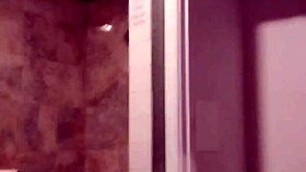 Enjoying a relaxing shower in the first part of the series.