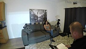 Angel Love in a lively casting interview