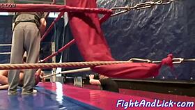 European dykes licking shaved pussy on floor 😏