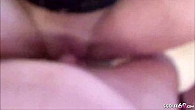 Yo, watch this German mom get banged by her young stepson in the kitchen