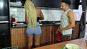 Black Big Ass Latina Fucks Monster Cock Until Receiving Hot Cum In Ass