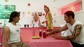 I Join Milf Waitresses Diana Gold And Eva Mercedes In A Foodie Foursome With Big Cocks And Blowjobs.