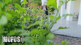 Mofos - Ryan Keely in lingerie rides big cock on bed