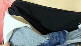 Stepbrother cum in my panties, i wear them at job 😈