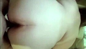 wife sucks and gets fucked doggy with pussy full of cum