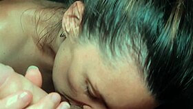 Passionate encounter and deepthroat on the couch