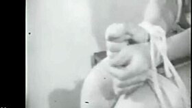 Retro Goth Lesbian Bondage Scene in Public Mirror