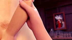 Seraphine performs blowjob in all sets of 3d cartoon anime hentai.