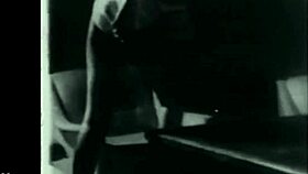 Retro Goth Lesbian Bondage Scene in Public Mirror