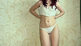 Naughty Girl Rides Transparent Dildo In Homemade Lingerie