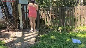 Chuveiro não funciona! Help me, married woman begs farmhand in just a towel. She pays with raw sex.