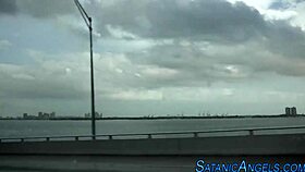 bigtits cougar bounces on big cock in outdoor hardcore anal session. she takes it deep with piercing intensity.