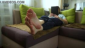 Wow! Sexy Teen Amateur Shows Off Dirty Bare Soles!