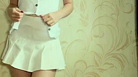 Naughty Girl Rides Transparent Dildo In Homemade Lingerie