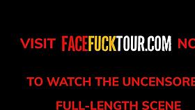 Blonde Teen 18+ Feels Intense Domination in Upside Down Face Fuck Close-Up Cumshot