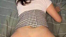 brunette sucking dick in cowgirl pov style