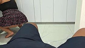 Stepson Slams Stepmother's Pussy Hard in Kitchen Scene! 🔥