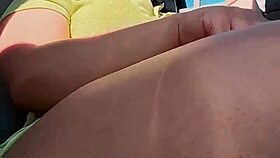 in the front seat, he drills her creamy pussy until she squirts