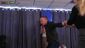 Classy british babes deepthroat lucky guy in threesome 😏