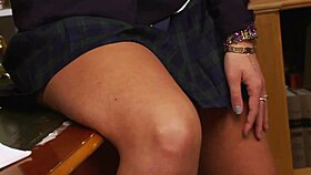 Sexy babe gets quickie fuck with ripped clothes and wet pussy