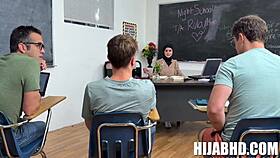 classroom seduction leads to steamy threesome