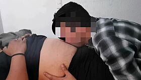 Milf Girl Licks Belly Button in Amateur Fetish Session