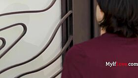 step mom plans sexy reunion with shaved pussy spooning