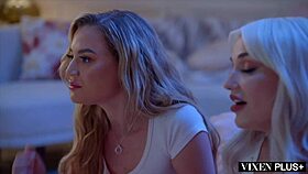 VIXENPLUS VOLUPTUOUS BESTIES SKYE AND BLAKE INDULGE IN CUNILINGUS, RIMJOB, AND SCISSORING FUN