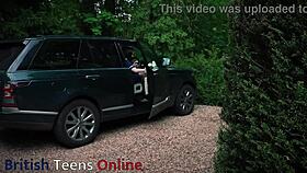 in the hospital, the british nurse gives her patient an oily handjob