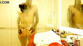 she's cheating with that big black cock in the shower, fucking hard