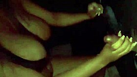 wife feels intense pleasure rubbing cock in glory hole