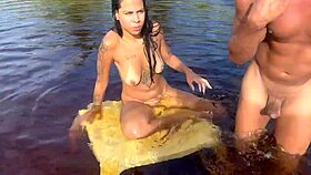 fucking in the lake with the hot latina 😎