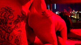 Fucking the chubby girl under red lights, she sits so good on my big cock 😍