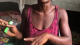 Feeling Crazy As She Smokes In The Landlord's Room, Talking Dirty In Sexy Clothes