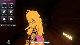 Vtuber Minnah Mia dancing on webcam