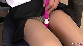 Asian secretary blowbangs in office