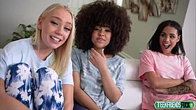 Braylin Bailey, Camila Cortez, Nina Diaz Engage In Intense Slumber Fuck Fest With Big Cocks And Riding.