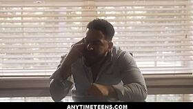 Tiny Asian teen Paisley Paige pays debt with freeuse sex