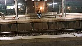 Bent Over in Heels at Train Station for Stranger's Creampie