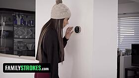 Big Titted Stepsister Almost Caught Fucking Stepbrother