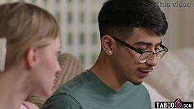 Shy virgin guy fucks popular teen 18+ cheerleader melody marks.