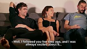 Wow! Threesome With Fan: Double Blowjob And Squirt!