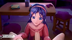 3D Cartoon Anime Hentai Girl Gets Her Pussy Creampied With Cumshot On Cock