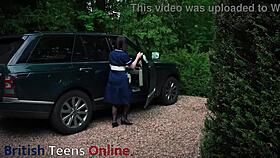 in the hospital, the british nurse gives her patient an oily handjob