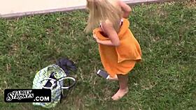 pretty blonde goldie rush riding huge