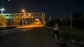 Wife having sex on the street with a big cock?