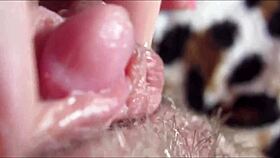 Witness the intense orgasm from her big clit up close.