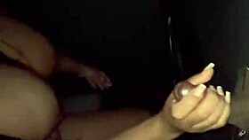 wife feels intense pleasure rubbing cock in glory hole
